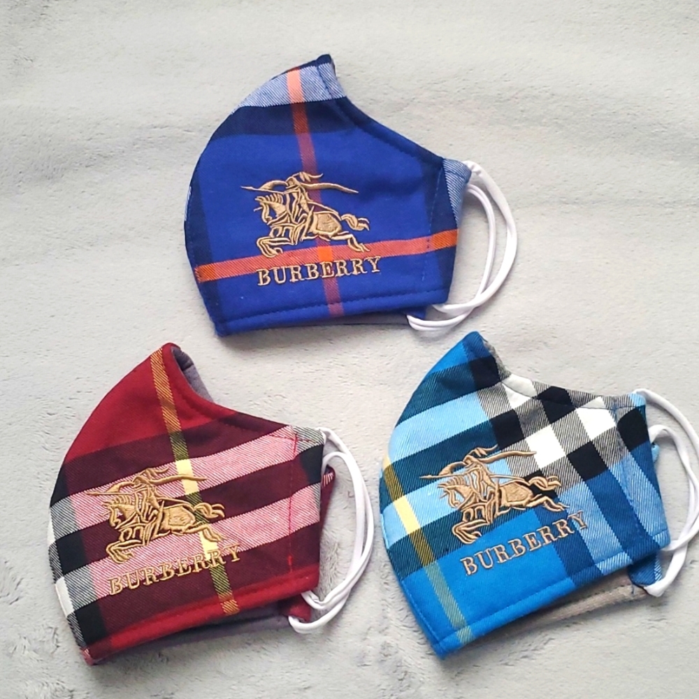 Designer NEW Inspired embroidered masks  lot of 3 .
